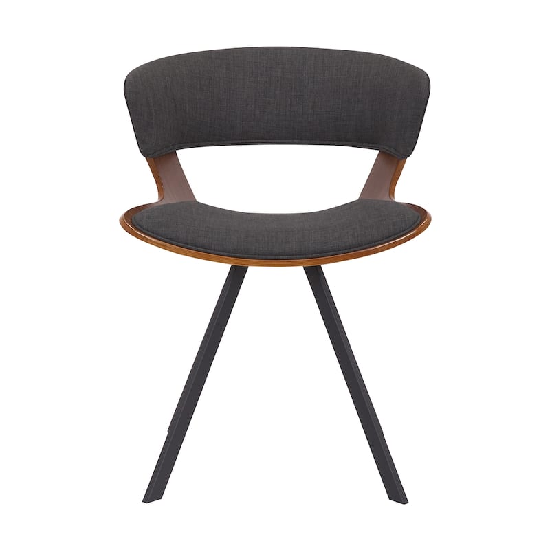 Ulric Wood and Metal Modern Dining Room Accent Chair