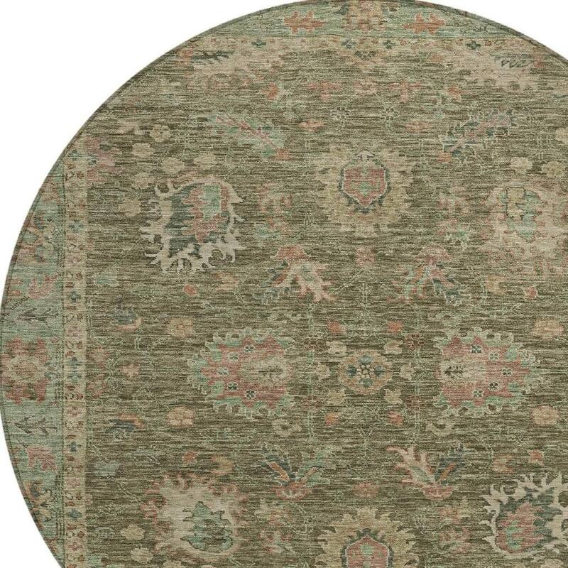 HomeRoots Floral Traditional Rectangle Outdoor Rug