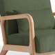 preview thumbnail 32 of 161, 25" W Mid Century Upholstered Wood Accent Chair with Pillow