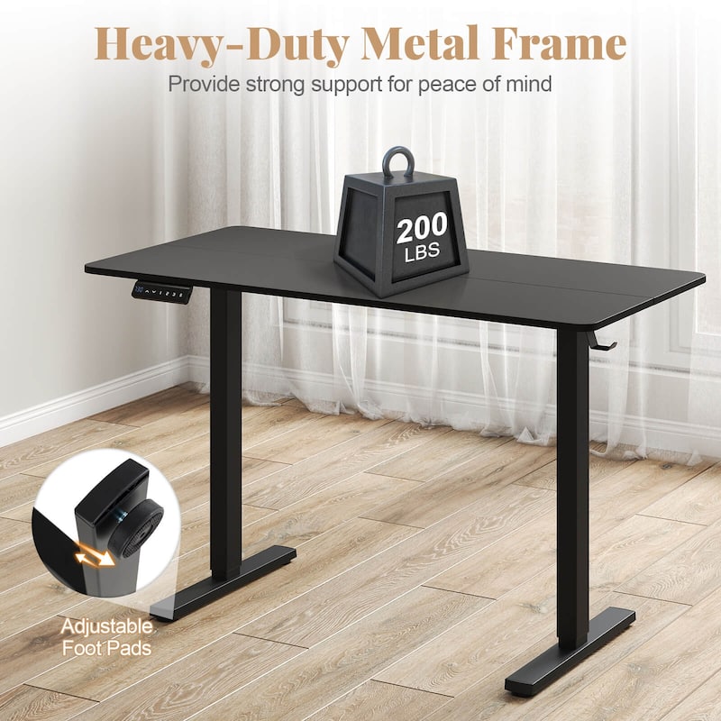 Costway 48" x 24" Sit to Stand Desk with 3 Memory Settings & - See Details