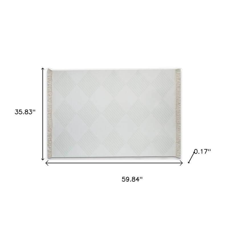 HomeRoots Geometric Casual Rectangle Area Rug