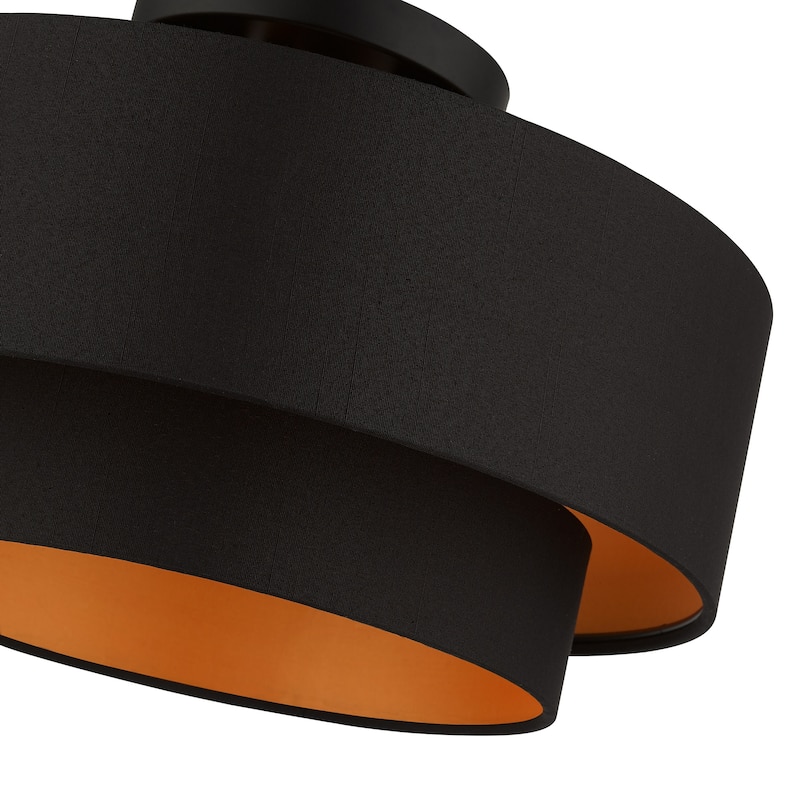 Livex Lighting 45614 Sentosa 3 Light 15" Wide Semi-Flush Drum Ceiling