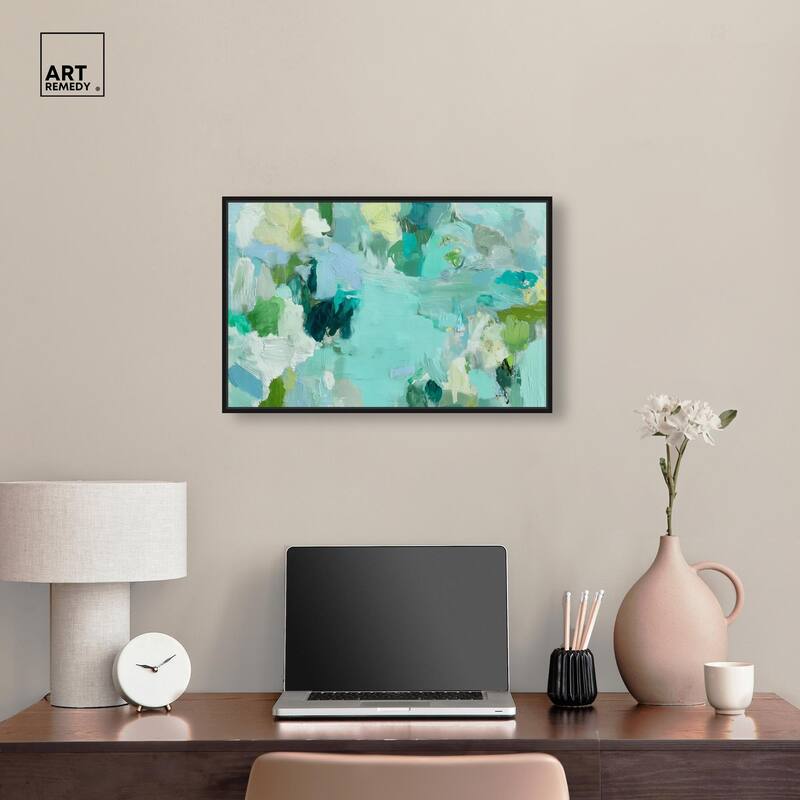 Alista Green Blues Canvas by Art Remedy