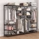 preview thumbnail 18 of 24, Free-Standing Closet Organizer Double Hanging Rod Clothes Garment Racks