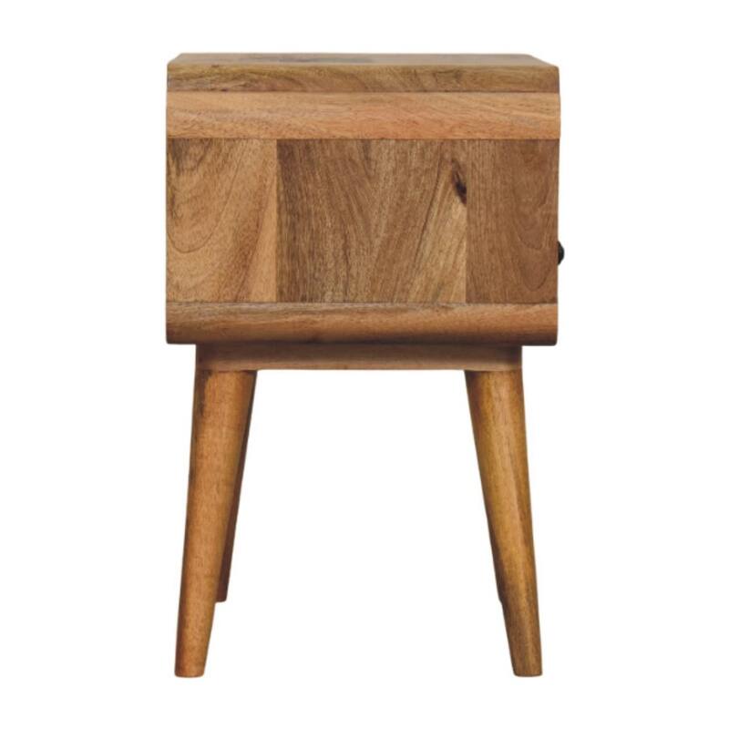 HomeRoots 22" Light Brown Solid Wood One Drawer Nightstand