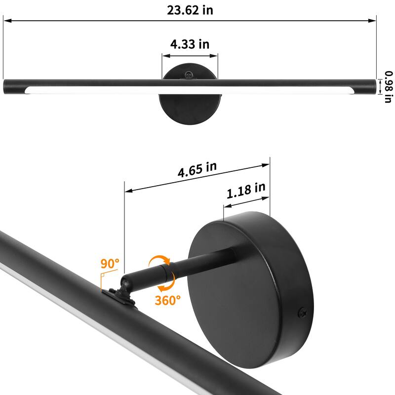 Dimmable Bathroom Vanity Light LED Bath Bar