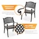 preview thumbnail 4 of 10, Nuu Garden Outdoor 3-Piece Bistro Set with Umbrella Hole, Black with Gold-Painted Edge