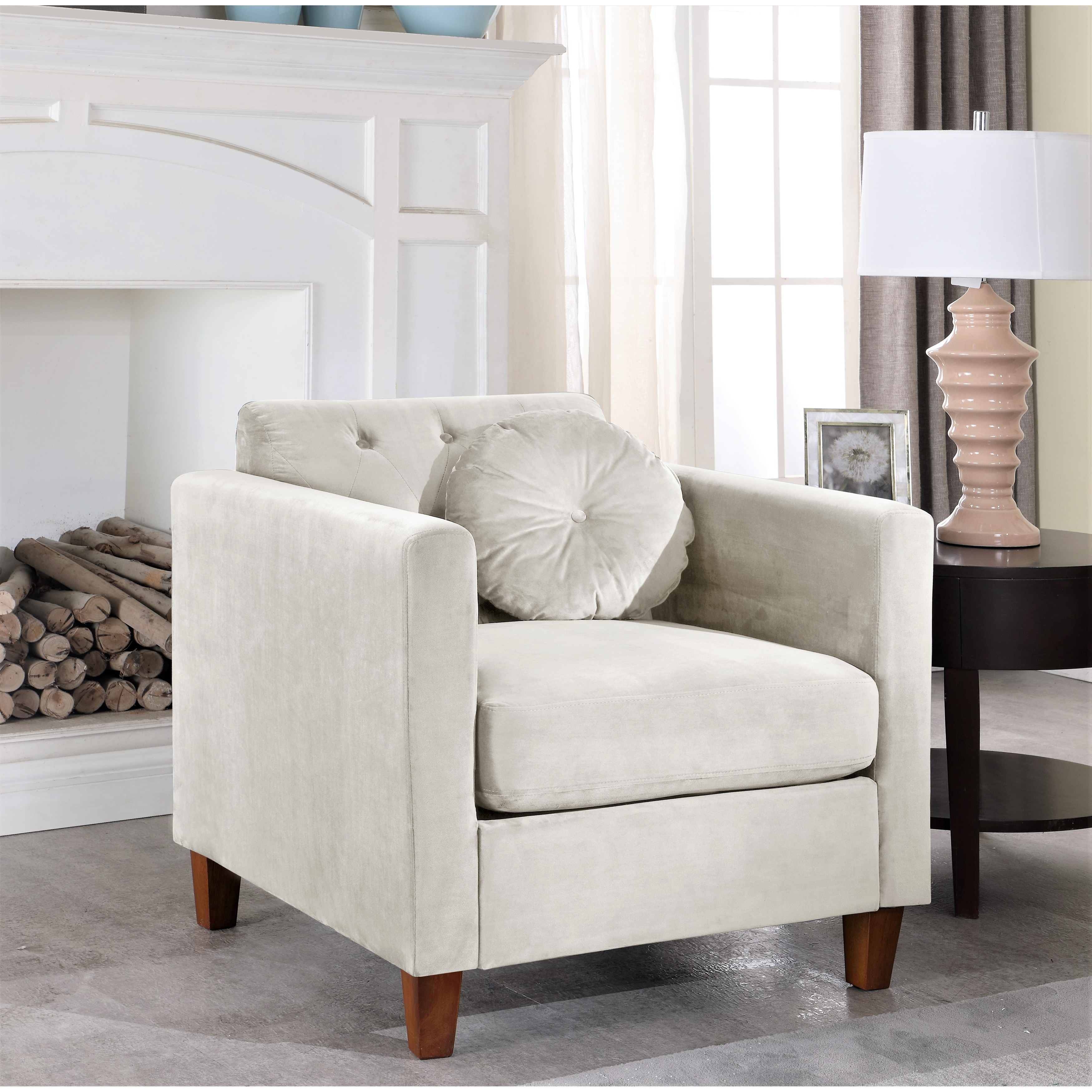Persaud velvet 2025 classic chesterfield armchair