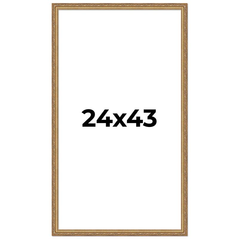 24x43 Frame Red Solid Wood Picture Frame Width 1.75 Inches | Interior Frame Depth 1 13/16 Inches