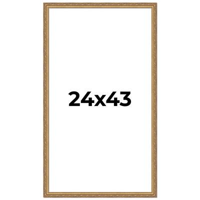 24x43 Frame Red Solid Wood Picture Frame Width 1.75 Inches | Interior Frame Depth 1 13/16 Inches