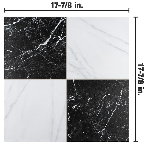 Merzoni Checker Ruzzini 17-7/8 in. x 17-7/8 in. Porcelain Floor and Wall Tile (11.1 sq. ft./Case) Merzoni Checker Ruzzini 17-7/8 in. x 17-7/8 in. Porcelain Floor and Wall Tile (11.1 sq. ft./Case)