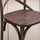 preview thumbnail 51 of 60, Glitzhome Industrial Modern Adjustable Bar Table Rustic Steel 3-Piece Pub Sets