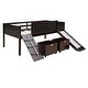 preview thumbnail 25 of 34, Twin size Loft Bed Wood Bed with Three Blackboards, Two Storage Boxes and A Slide, Three Colors Available