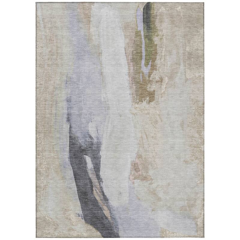 HomeRoots Abstract Transitional Rectangle Outdoor Rug