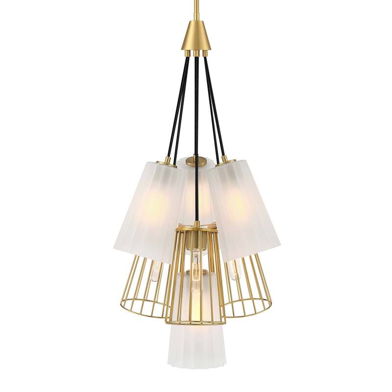 Designers Fountain D328M-7CH Liana 7 Light 18" Wide Chandelier - Brushed Gold