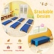preview thumbnail 19 of 20, Costway 6 Pack Stackable Daycare Cots with Easy Lift Corners - See Details