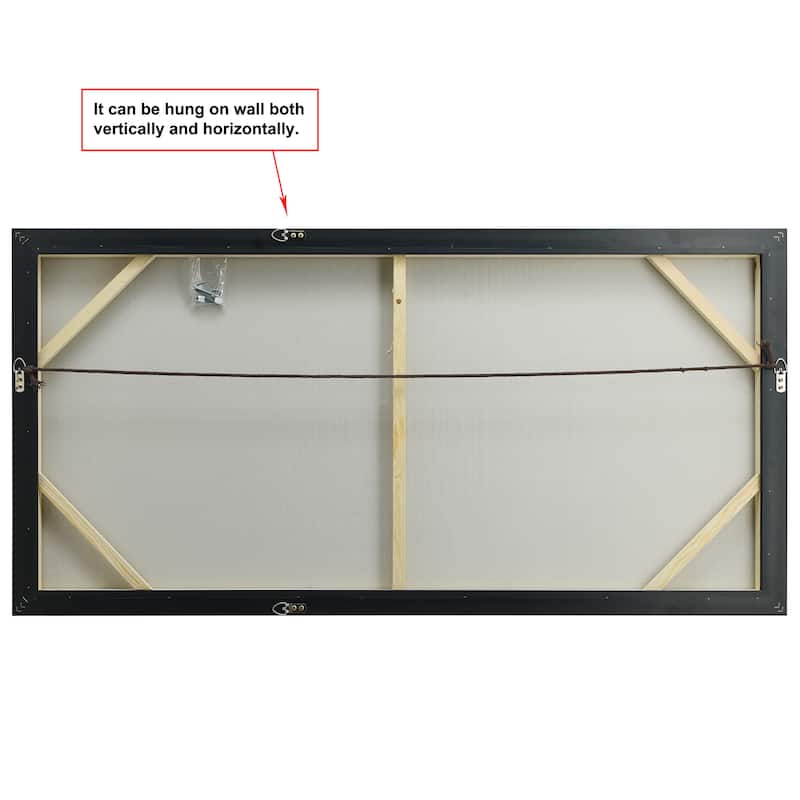 White Snow B Textured Glitter Hand Painted Canvas Framed Wall Art