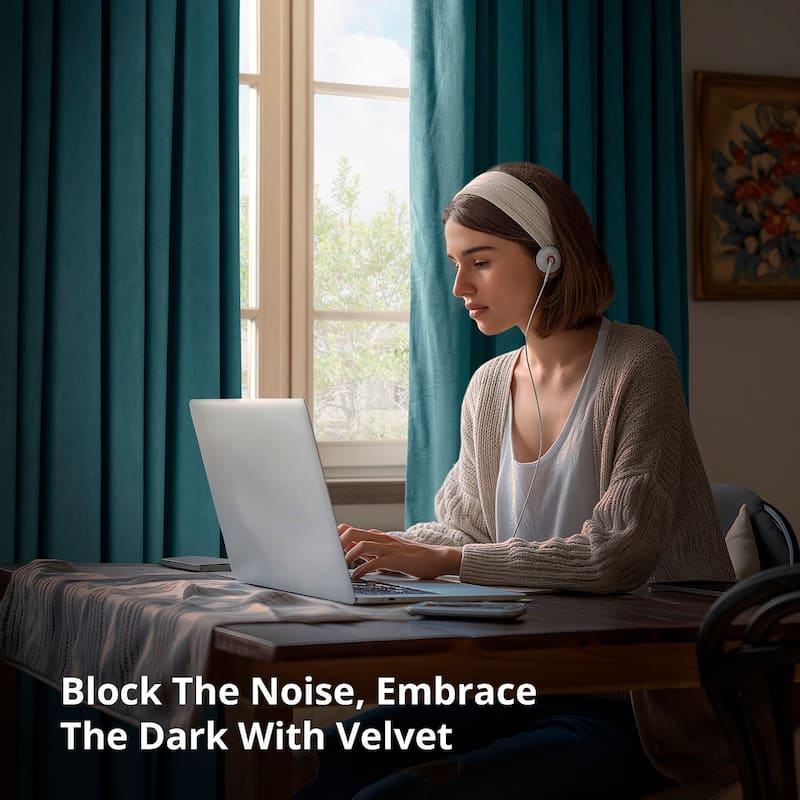 Exclusive Fabrics Signature Velvet Blackout Curtain 108 Inches Long (1 Panel)