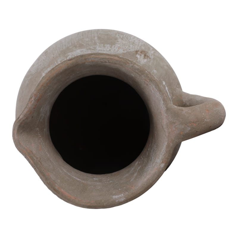 Rustic Pottery Table Jug Vase with Handles - 8"