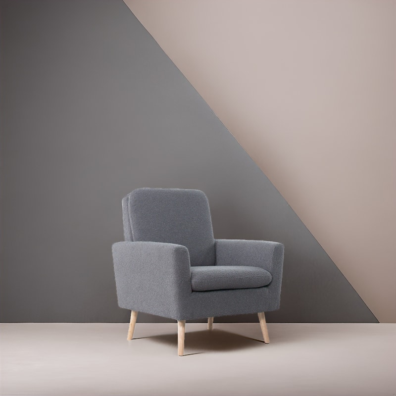Mid-century Modern Chair Durable Wood frame Accent Chairs for Living Room Reading Chair with armrest