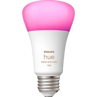 Philips Hue White and Color Ambiance A19 Bluetooth 75W Smart LED Bulb, White