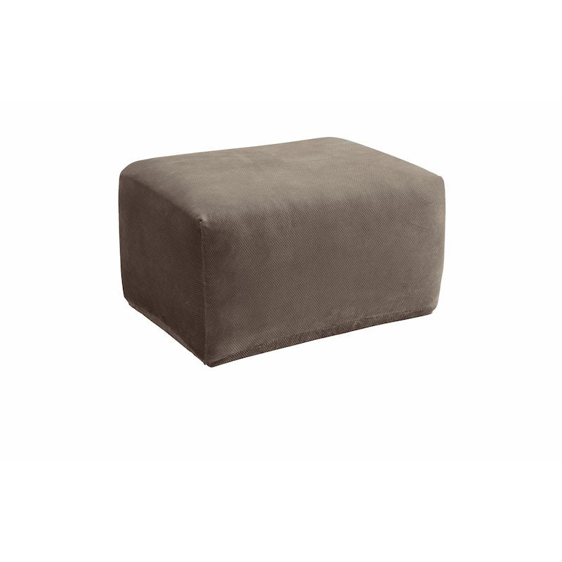 SureFit Stretch Pique Oversized Ottoman Slipcover