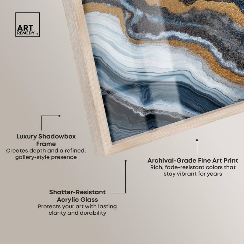 Acrylic Flow I Shadowbox by Art Remedy