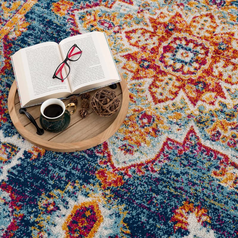 Hauteloom Istanbul Collection Vintage Oriental Traditional Medallion Area Rug