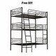 preview thumbnail 17 of 18, Multifunctional Triple Bunk Bed,Bedroom Dormitory Twin Size Black Metal Triple Bunk Bed Can Be Disassembled Into Three Beds