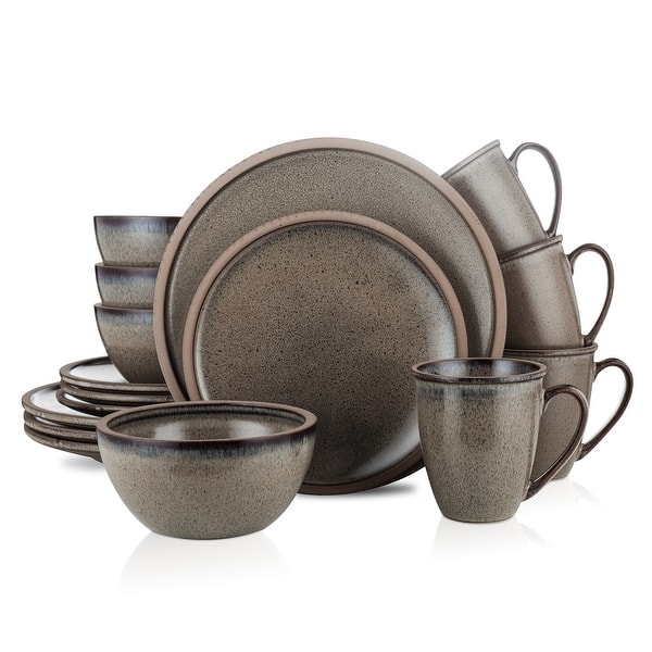 Tina Rustic Stoneware Dinnerware Set, Service for 4, 16-Piece ...