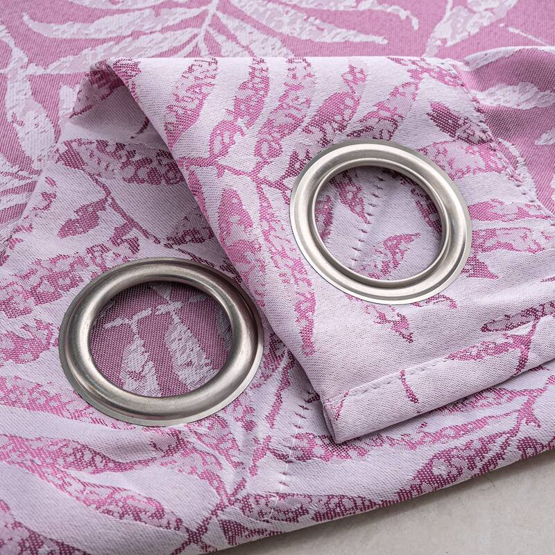 Liana Leaves Woven Jacquard Window Curtain Set