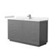 Option Dark Gray / White Cultured Marble Top / Brushed