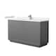 Option Dark Gray / White Cultured Marble Top / Brushed