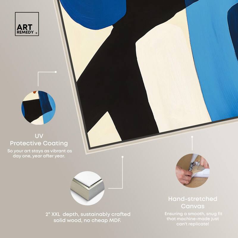 Cobalt Collision Canvas by Art Remedy