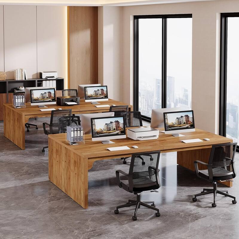 6.5FT Conference Table, Large Rectangle Conference Room Table