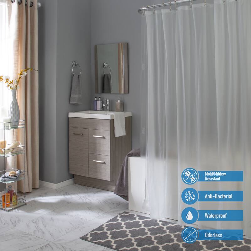 Bath Bliss PEVA Shower Curtain Liner