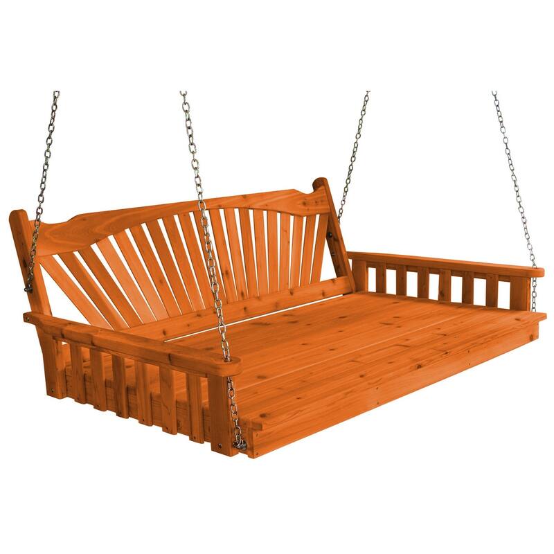 Cedar 4' Fanback Swingbed