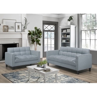 Vernal Upholstered Square Arm Loveseat / Sofa - Bed Bath & Beyond ...