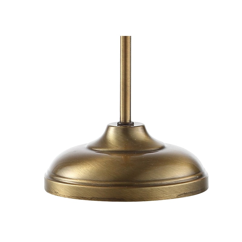 Stork 20.5" Crystal Flower Beaded Girandole Metal/Acrylic LED Table Lamp, Brass Gold/Clear by JONATHAN Y