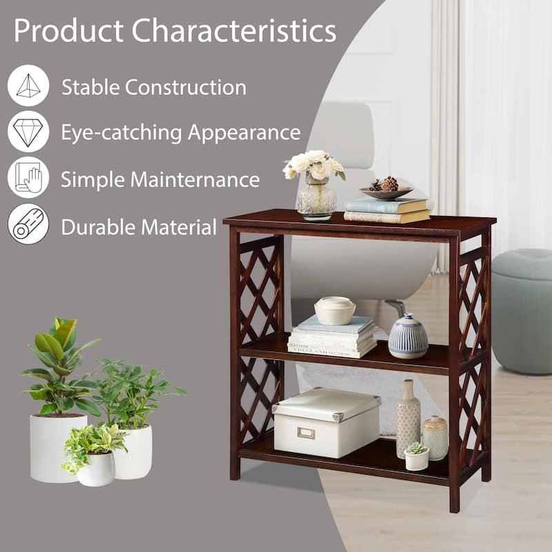 Console Table 3-Tier with Storage Shelves