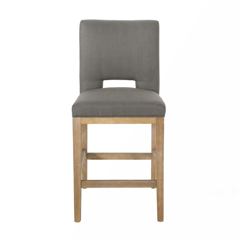 Fabric Wood Counter Stool,Set of 2