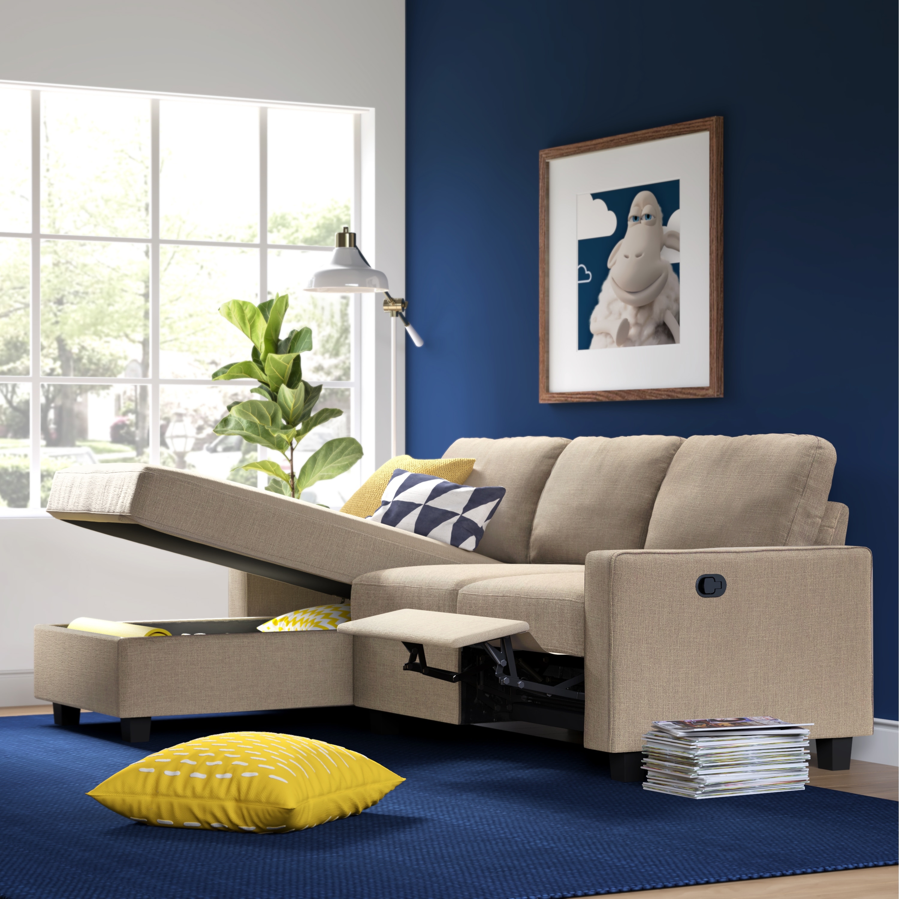 Serta Palisades Reclining Sectional Sofa with Storage Chaise Small Couch with Built In Storage Bed Bath Beyond 23005089