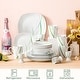 preview thumbnail 30 of 65, VEWEET 20-Piece White Porcelain Dinnerware Set (Service for 4)