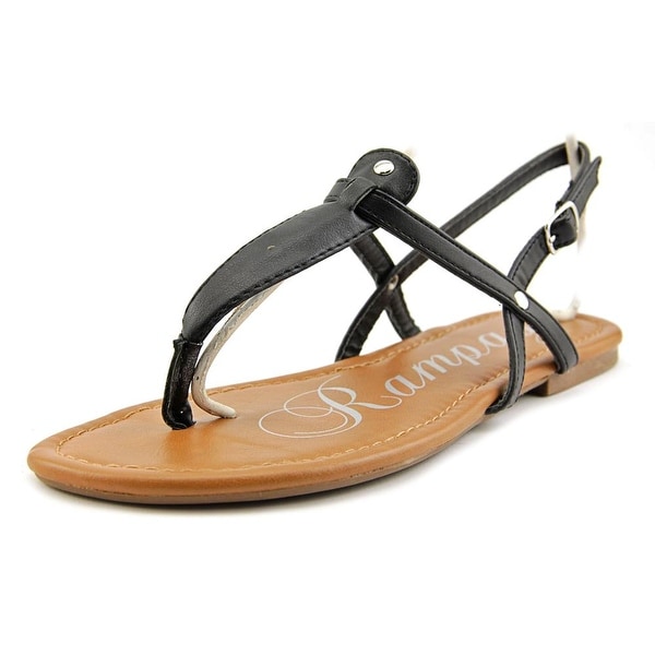 Rampage Raquel Women Open Toe Synthetic Black Thong Sandal