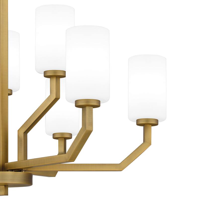 Cavalier 9-Light Aged Brass Chandelier