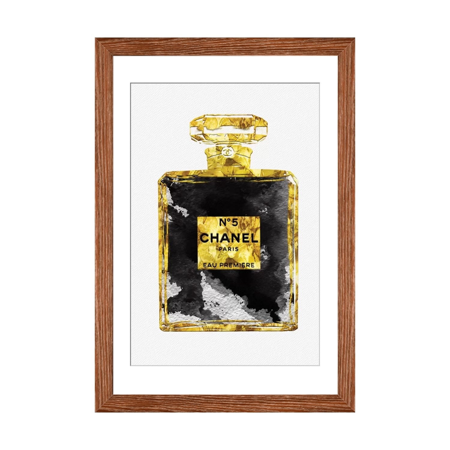 iCanvas Gold Black Copper Perfume Bottle Art I by Pomaikai
