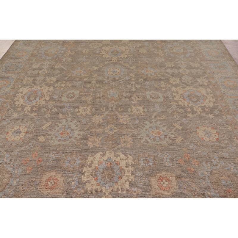 Vegetable Dye Oushak Oriental Area Rug Handmade Wool Carpet - 8'3" x 9'11"