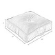 preview thumbnail 5 of 4, Greendale Home Fashions Ribbed Microfiber 21-inch Buff Square Floor Pillow