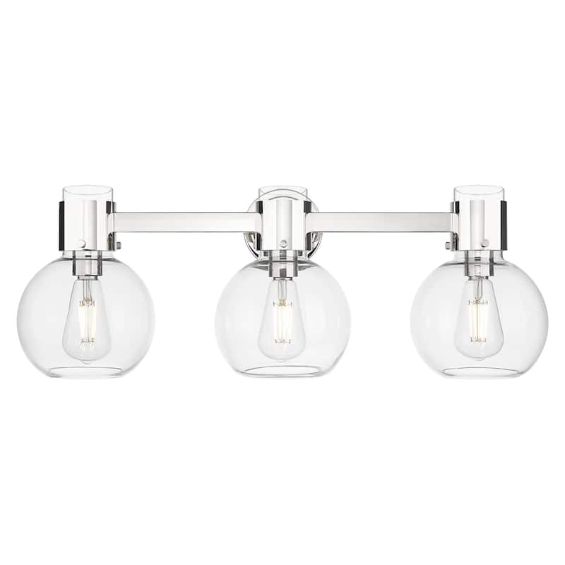 Innovations Lighting 464-3W-G464B-7CL Lawton Sphere 3 Light 24" Wide - Polished Nickel