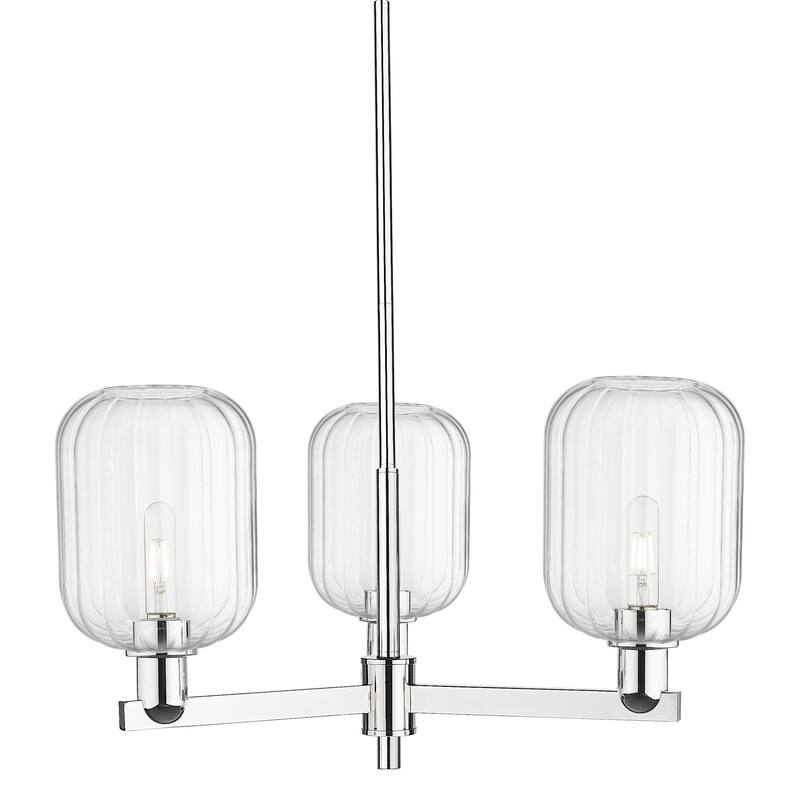 Innovations Lighting 716-3CR-14-18 Preston Chandelier Cylinder Preston - Polished Chrome / Clear
